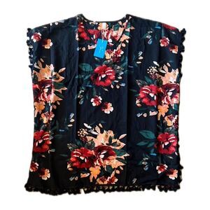 Floral swim cover up